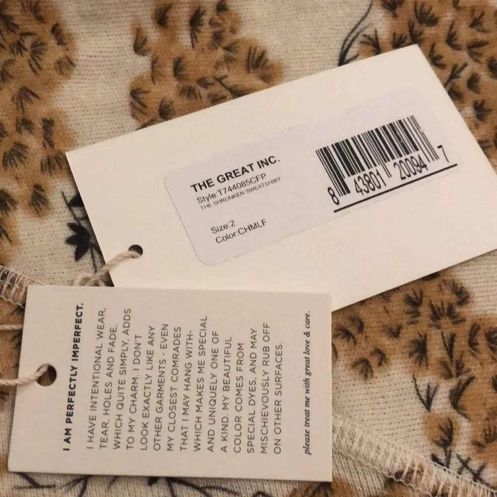 The Great. Chamomile Floral Sweatshirt - Picture 4 of 6